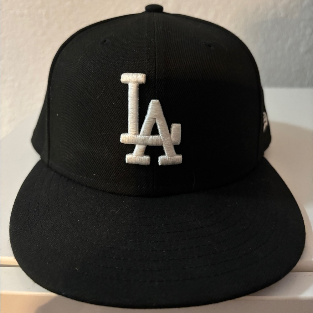 LA Dodgers new era black white SnapBack baseball hat 9fifty